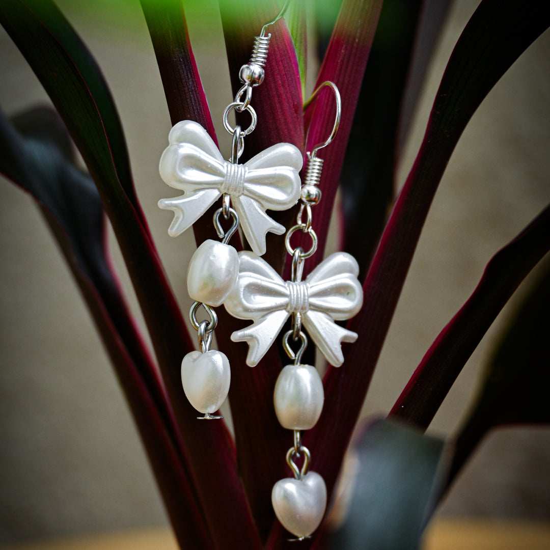 Heart and Bow Earrings