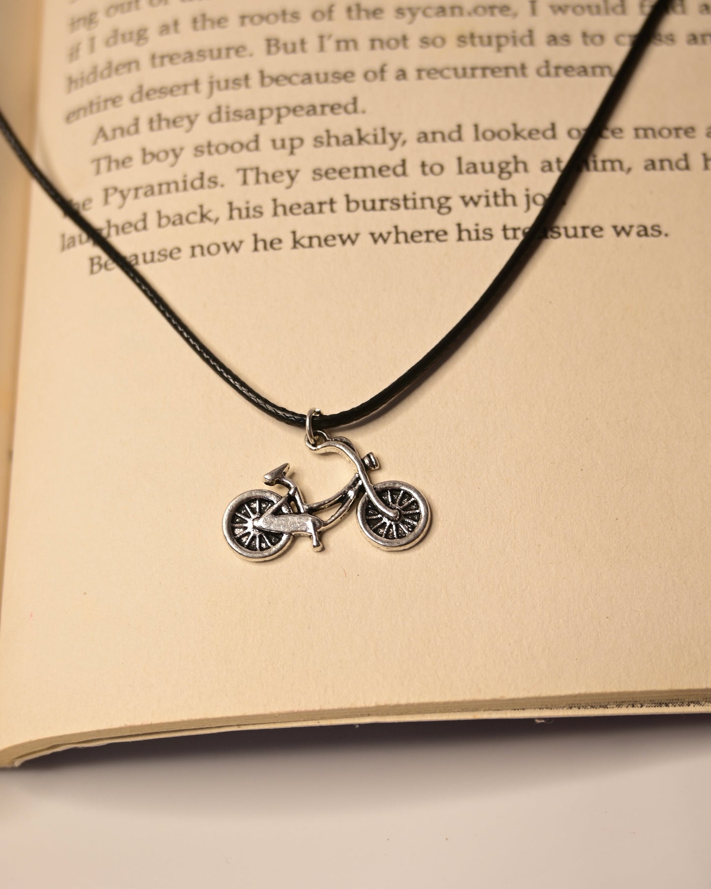 Cycle Leather Cord Necklace