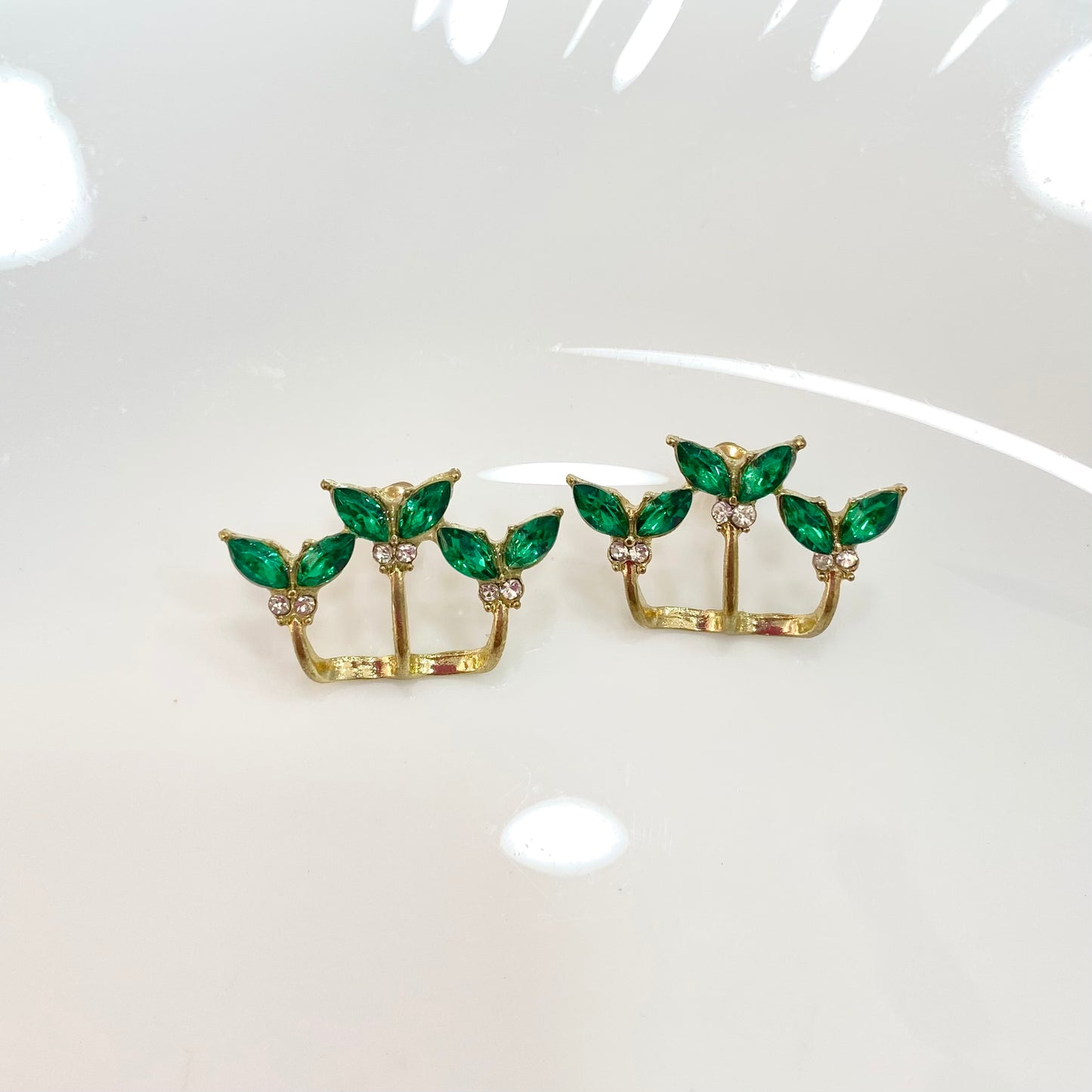 Green Leafy Earrings