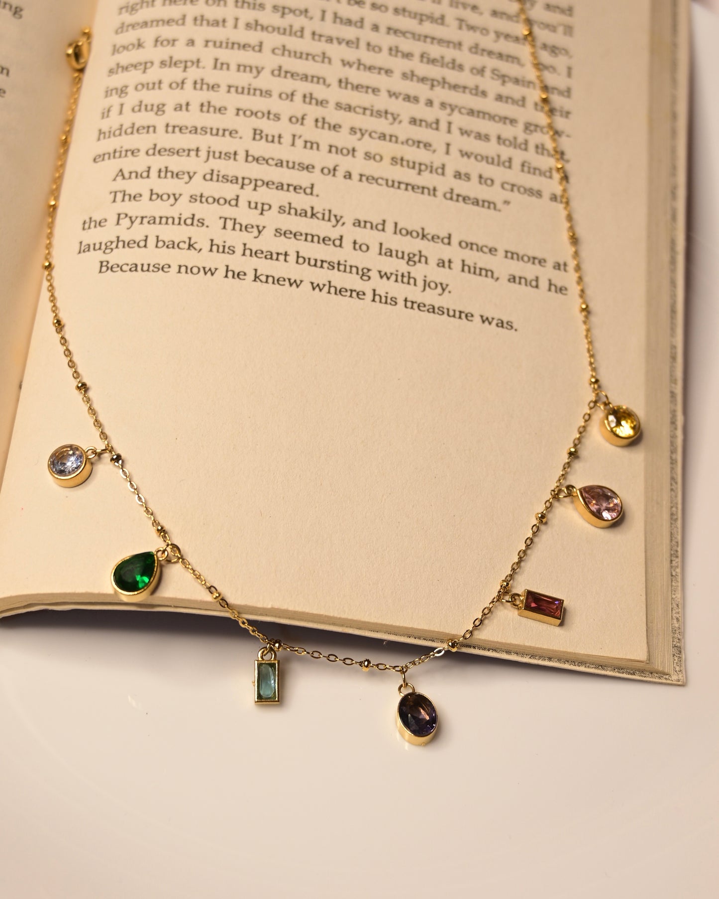 Multi Color and Charms Anti Tarnish Necklace