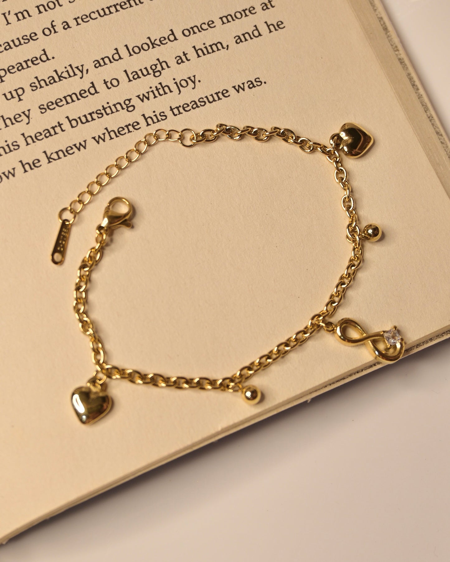 Infinity Heart Anti Tarnish Bracelet