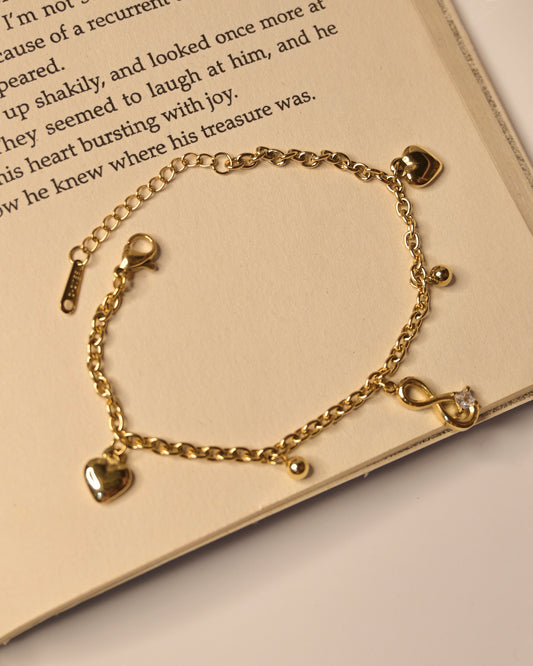 Infinity Heart Anti Tarnish Bracelet