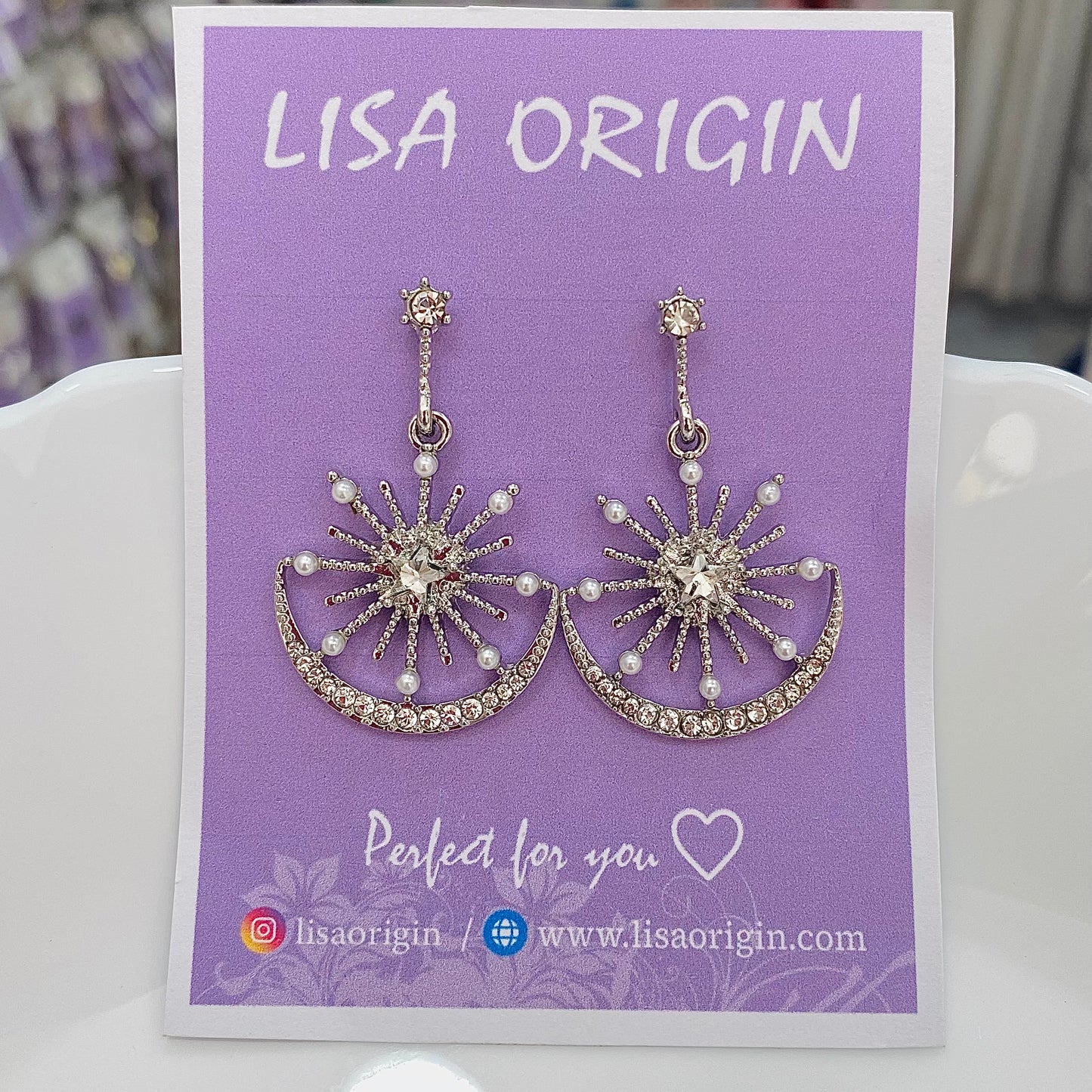 Moon Star Korean Earrings