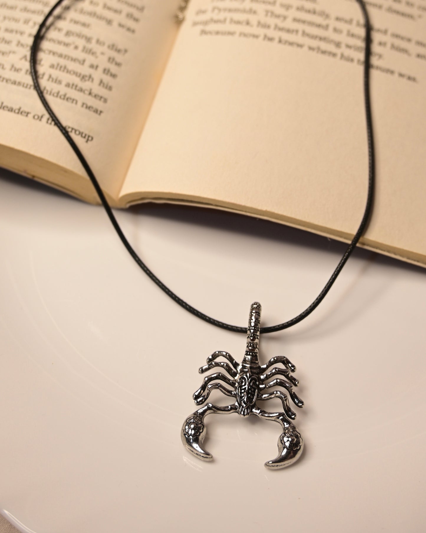 Scorpio Leather Cord Necklace