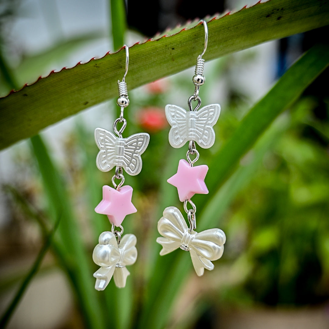 Pink star Earrings