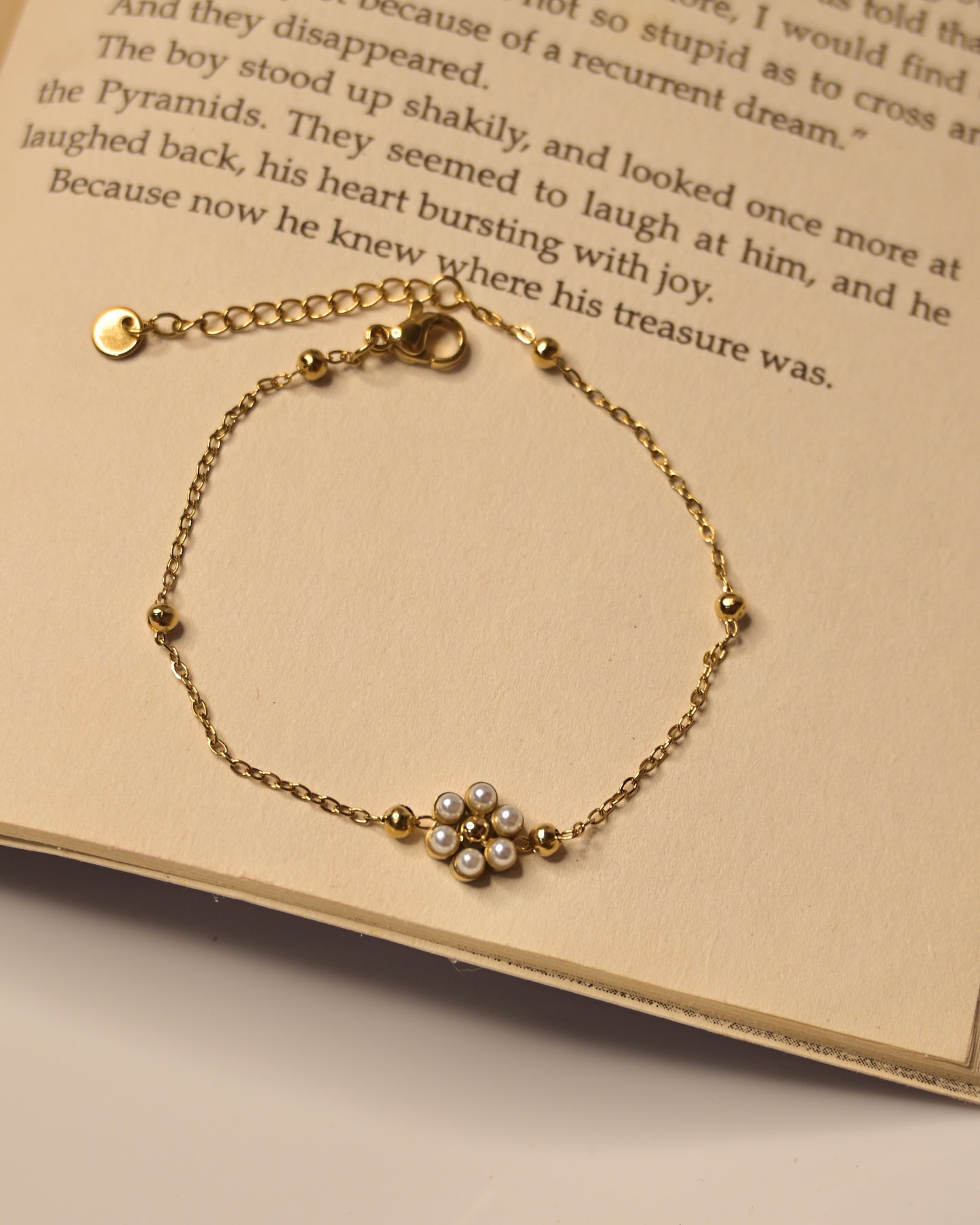 Anti Tarnish Single Flower Bracelet
