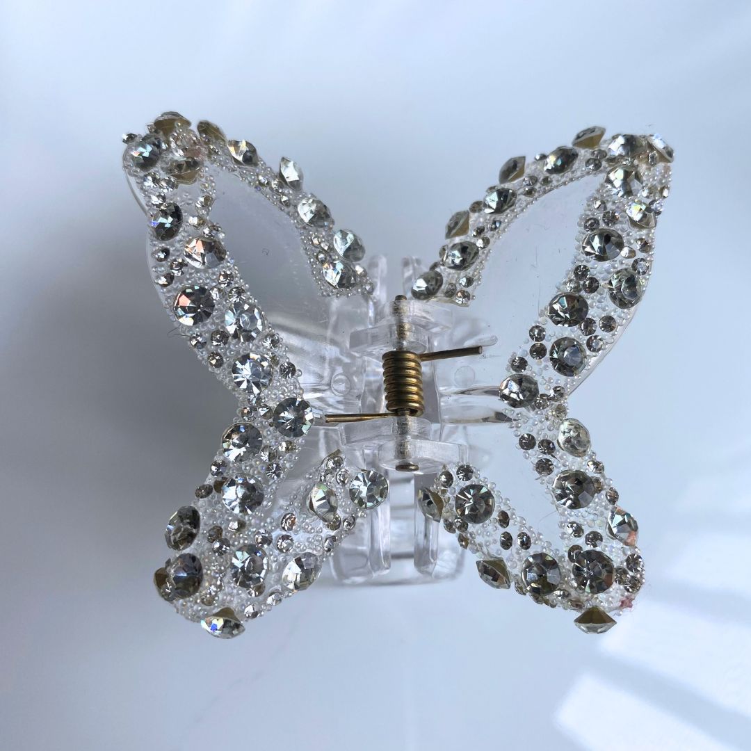 Rhinestone Butterfly Hair Claw