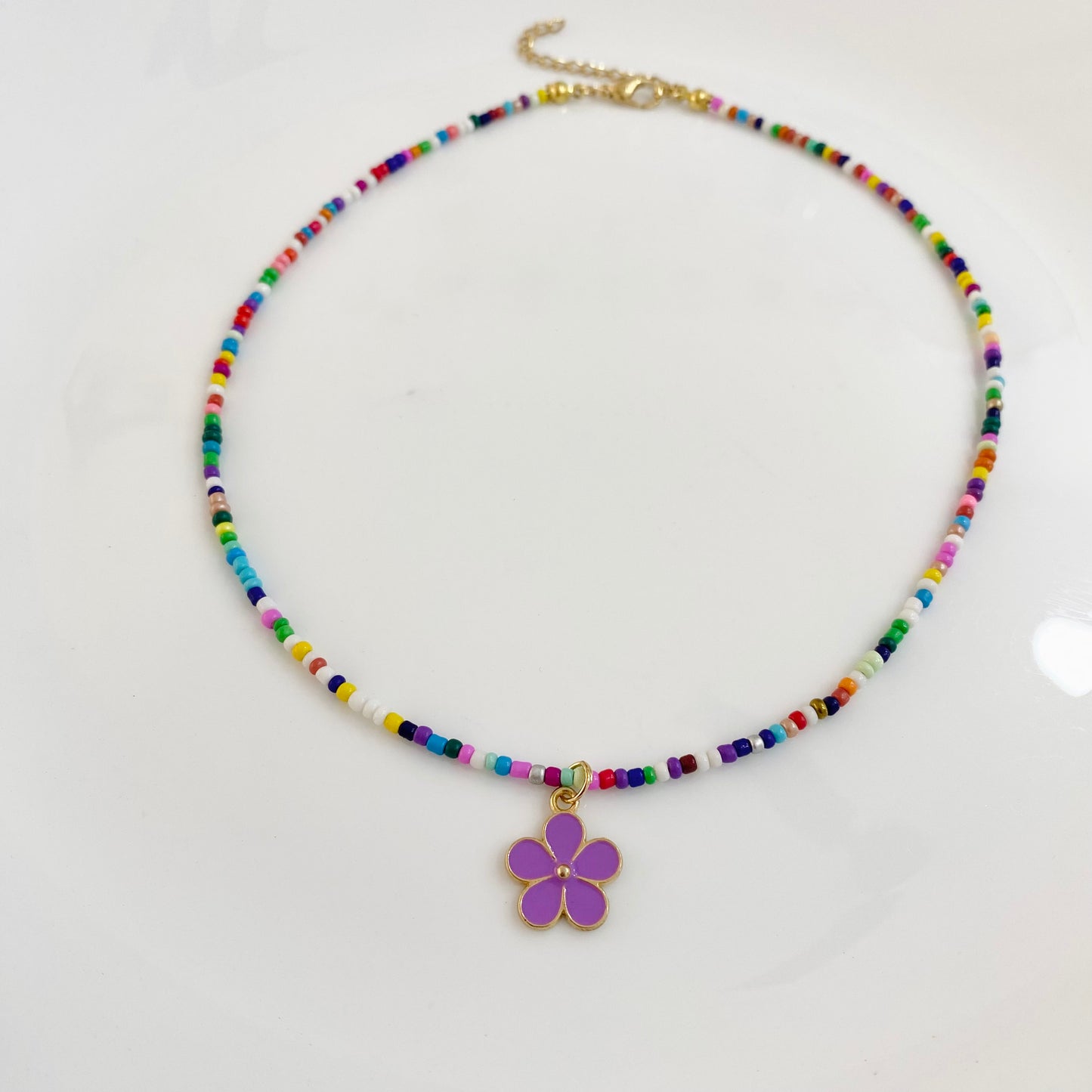 Small Flower beads necklace