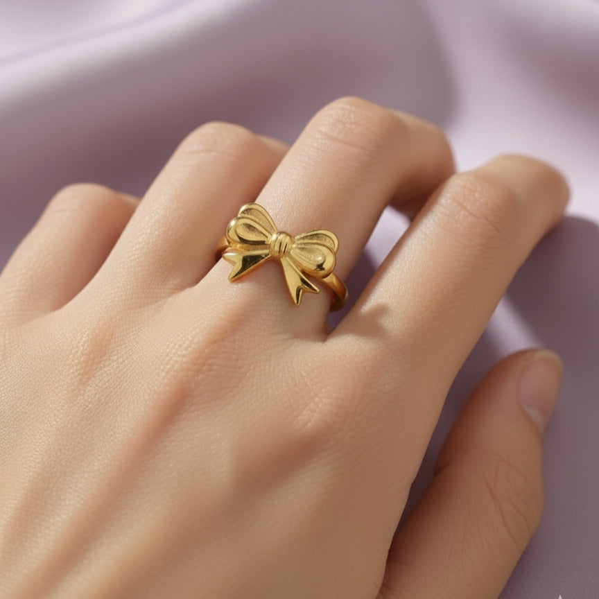 Anti Tarnish Bow Ring